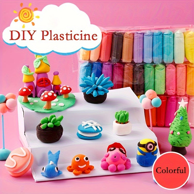 12 24 36 Colors Air Dry Clay Set with Sculpting Tools DIY Crafts