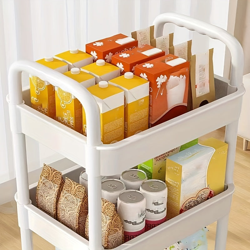 4 Layer Roller Cart Detachable Storage Cart For Office