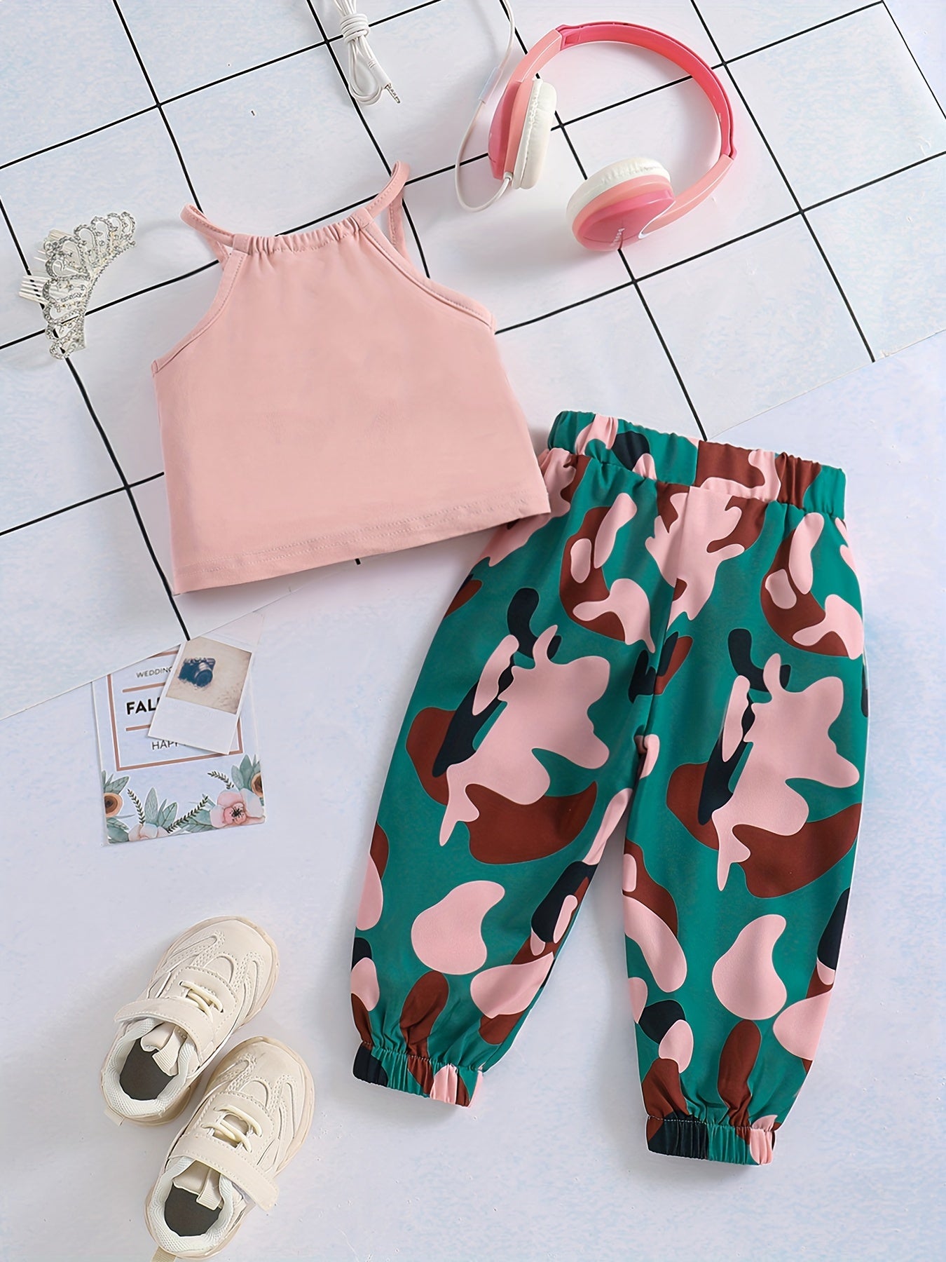 Summer Baby Queen Camisole & Camo Pants Toddler Outfit