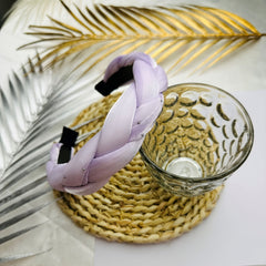 Rhinestone Inlaid Braided Headband Wide Hair Band