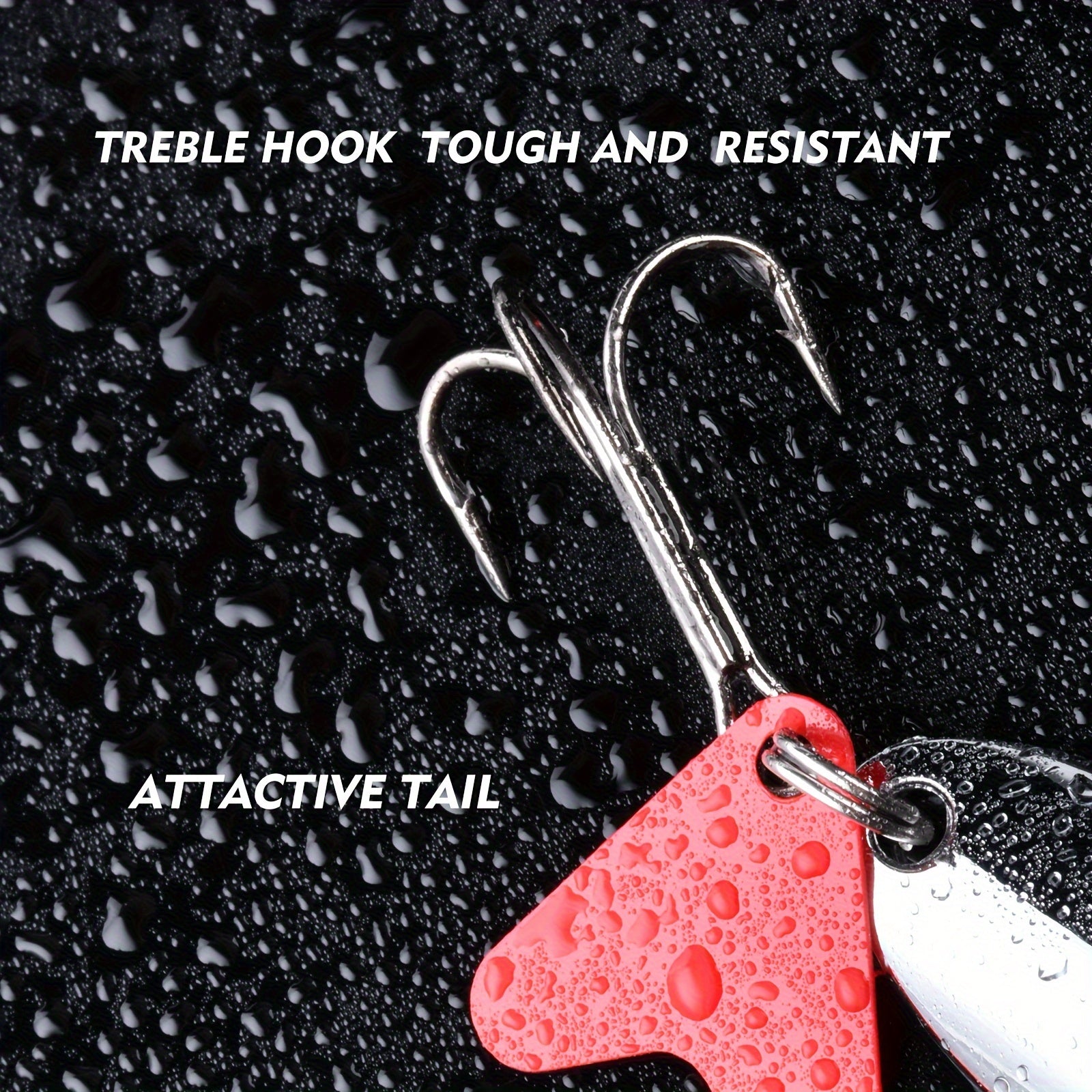 1pc 5 32g Saltwater Fishing Spoon Lure Treble Hook Hard Bait