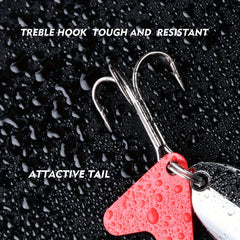 1pc 5 32g Saltwater Fishing Spoon Lure Treble Hook Hard Bait