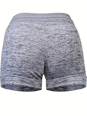 Graphic Pattern Drawstring Shorts with Pockets