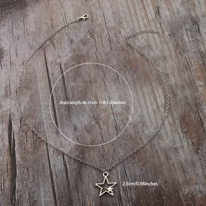 Vintage Goth Star Necklace Women's Men's Necklace