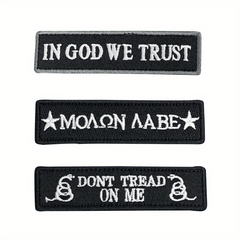 Men's Skull Embroidered Flower Patch Outdoor Stickers