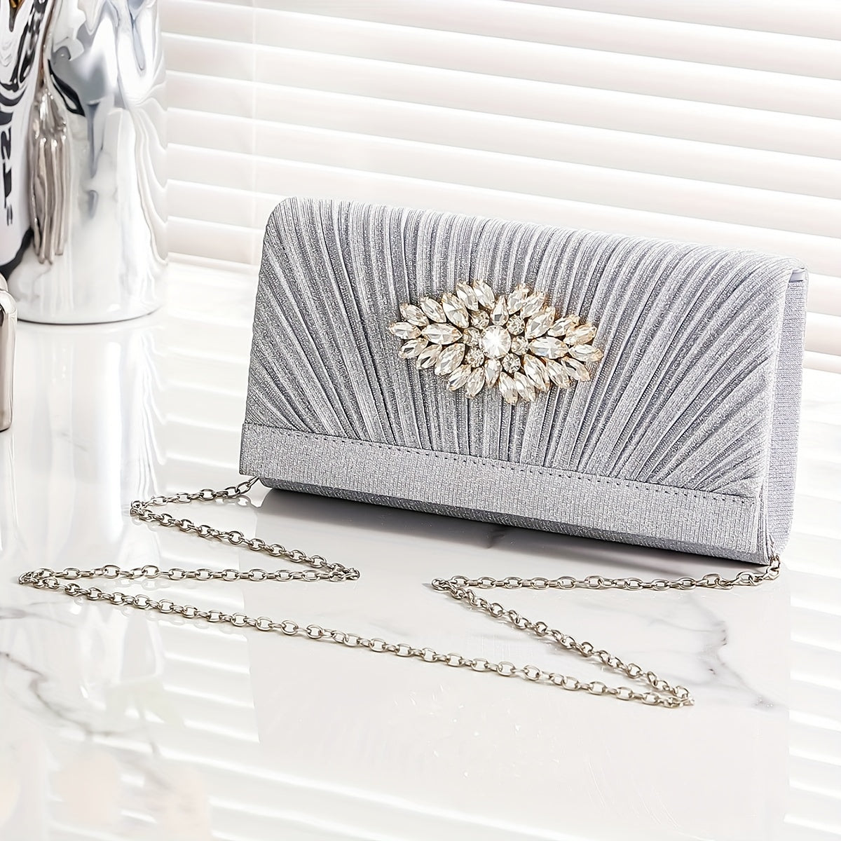Glitter Rhinestone Evening Bag Dinner Clutch Purse Wedding Party Prom