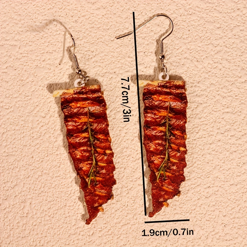 Indian Fries Sausages Ribs Coffee Horns Bags Ice Cream Dangle Earrings