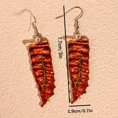 Indian Fries Sausages Ribs Coffee Horns Bags Ice Cream Dangle Earrings