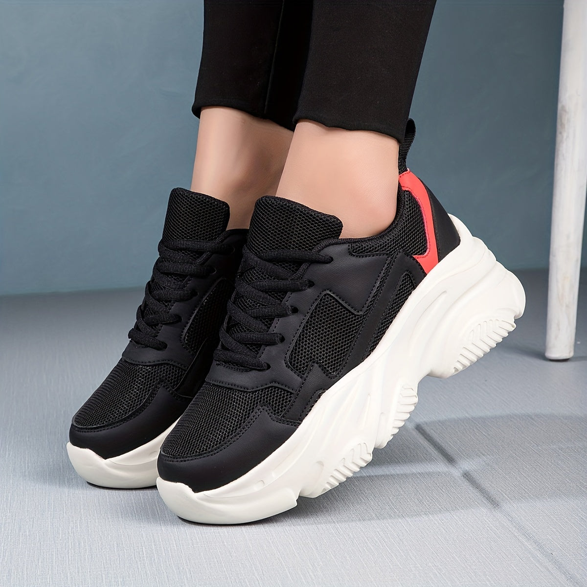 Casual Comfortable Thick Bottom Shoes Breathable Running Shoes