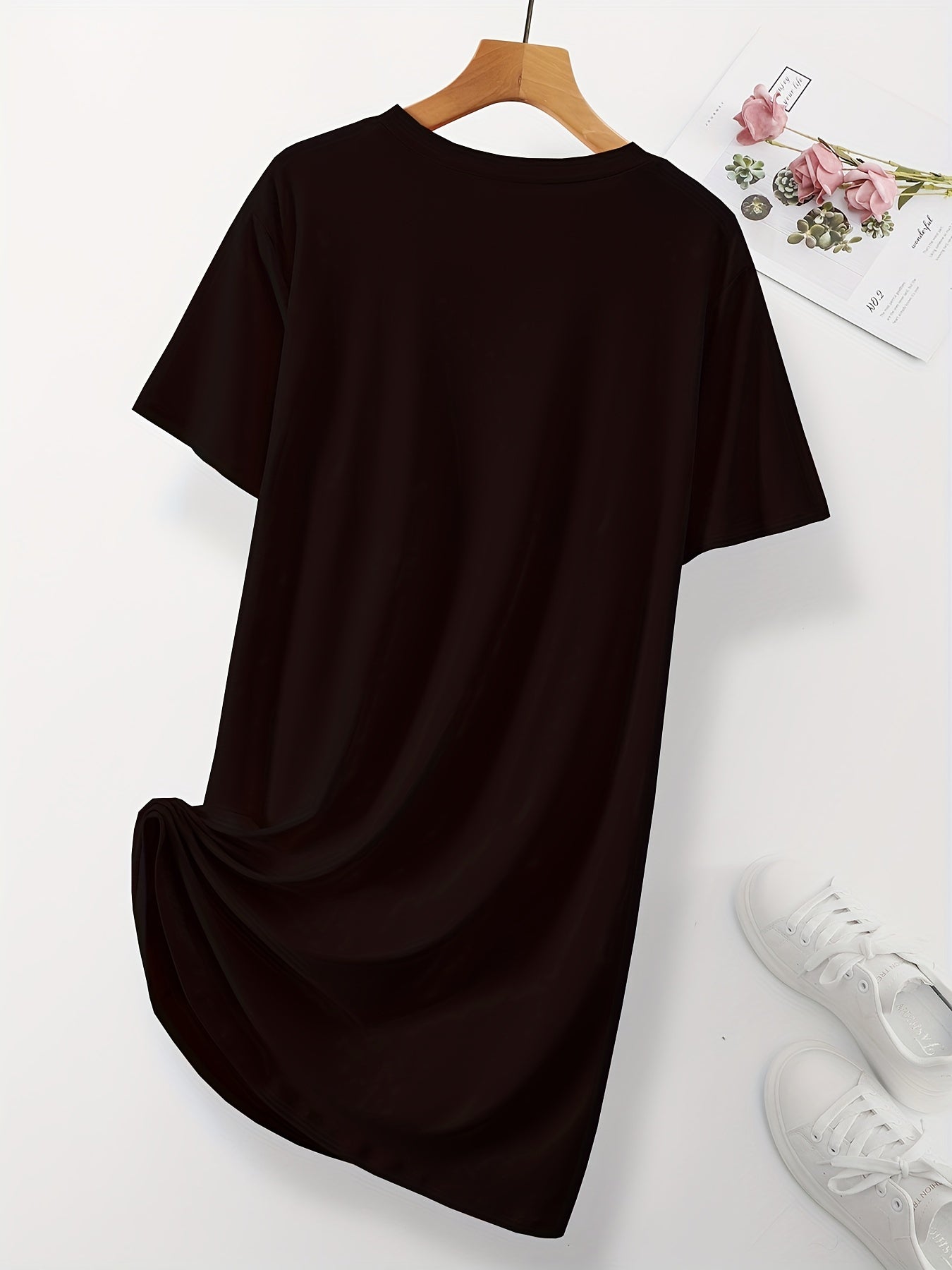 Soft & Comfy Short Sleeve Lounge Dress Women's Loungewear