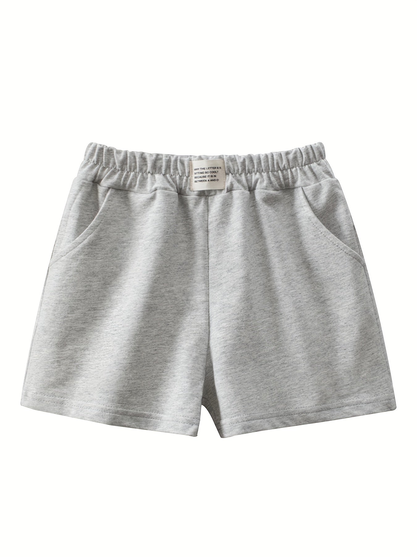 Toddler Girls Letter Patch Pocket Cotton Track Shorts
