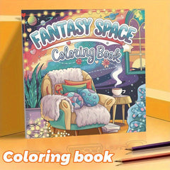 Fantasy Space Coloring Book for Adults - 22 Pages