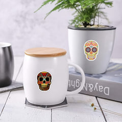 60pcs Skull Stickers Halloween Mexican Dead Stickers for Laptop Water Bottle