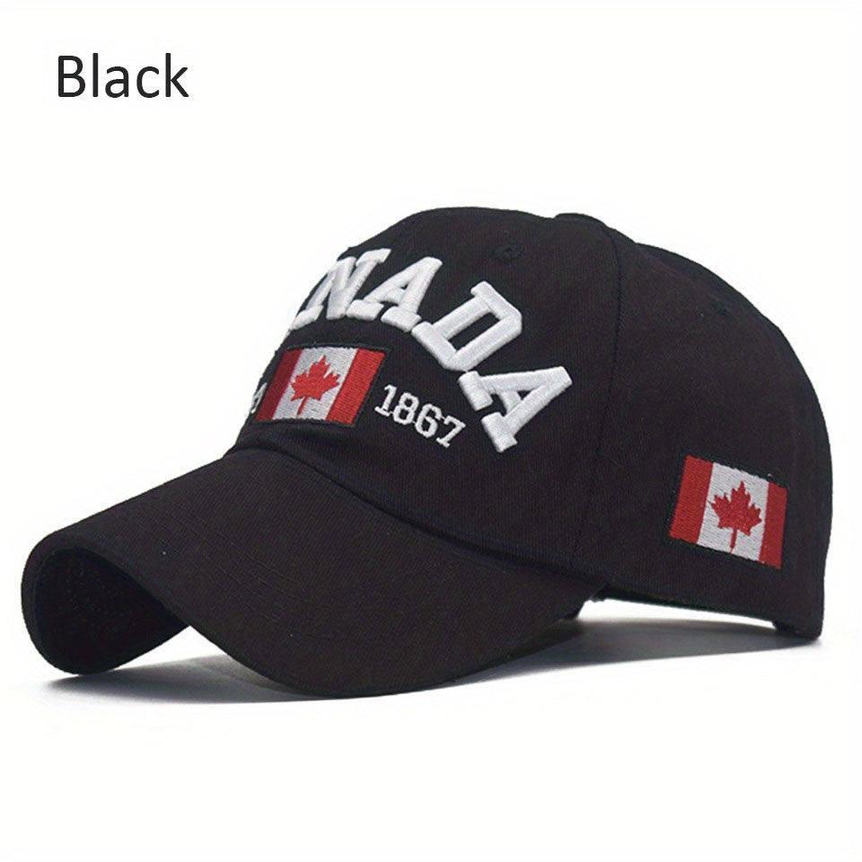 Canada Maple Leaf Baseball Cap Vintage Dad Hat Hip Hop Adjustable Sun Hat