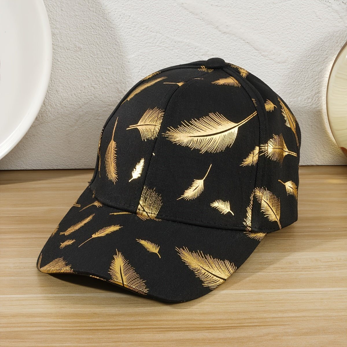 Retro Bronzing Feather Baseball Cap