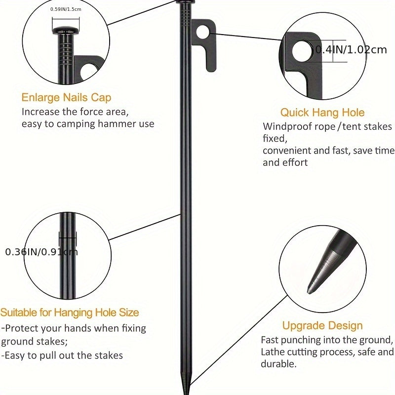 8pcs Tent Extended Ground Nails for Camping Beach Camp