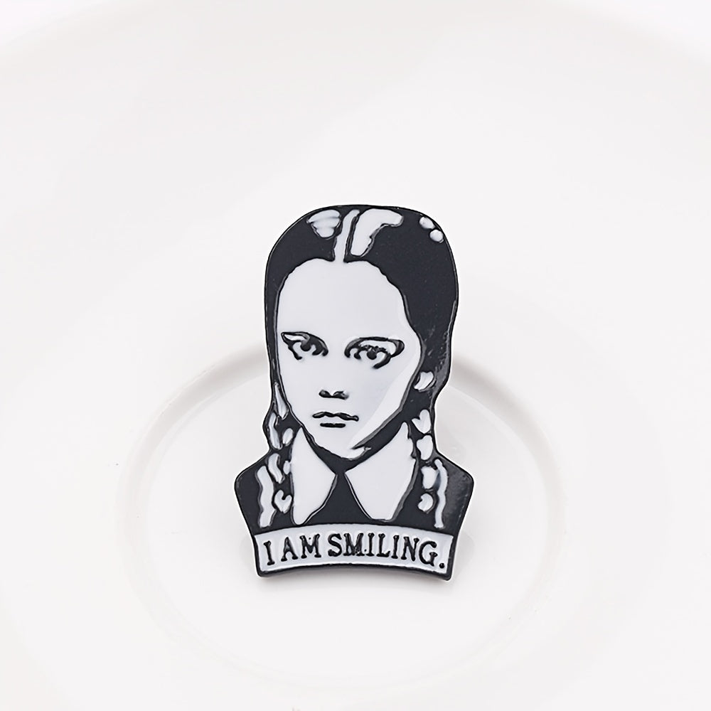 The Addams Family Brooch Vintage Metal I AM SMILING