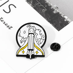 Rocket Pattern Seam Button Pins For Jeans Pants