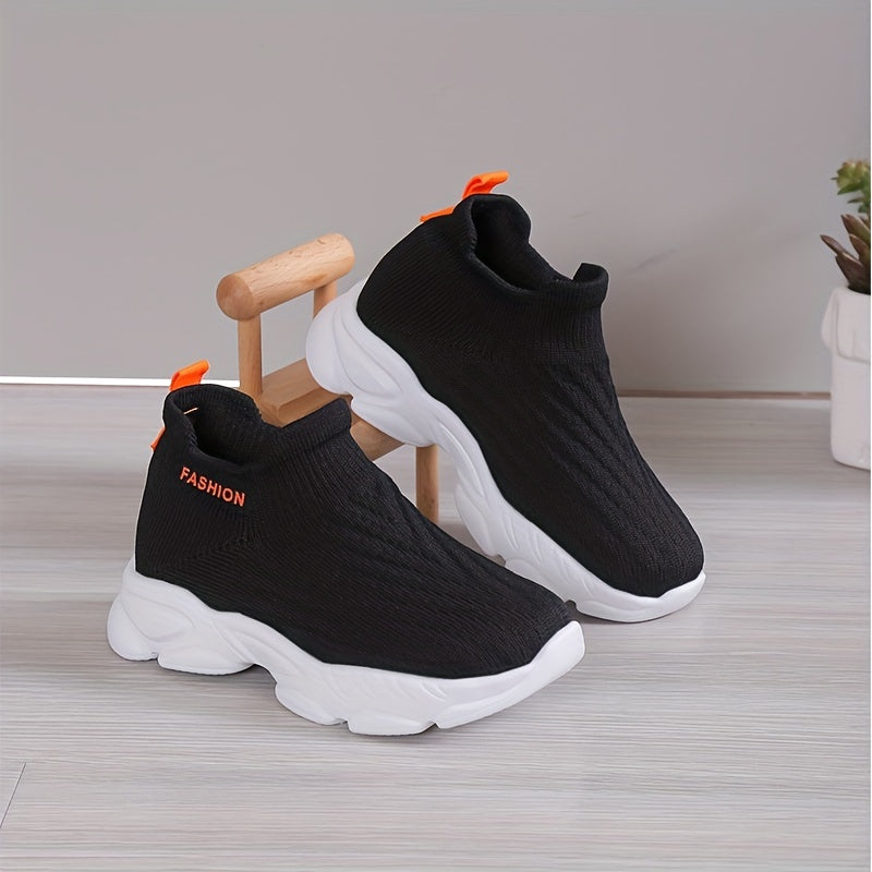 Boys Slip On Sneakers Breathable Woven Shoes for Outdoor Activities
