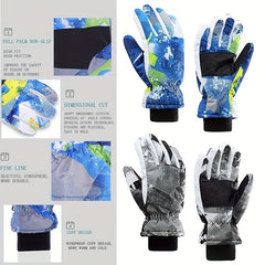 Kids Waterproof Winter Gloves for Sports Riding Skiing 8-14 Years Old