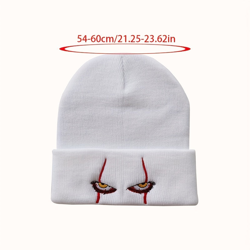 Scary Eyes Knitted Beanie Cap Anime Skull Caps Warm Knit