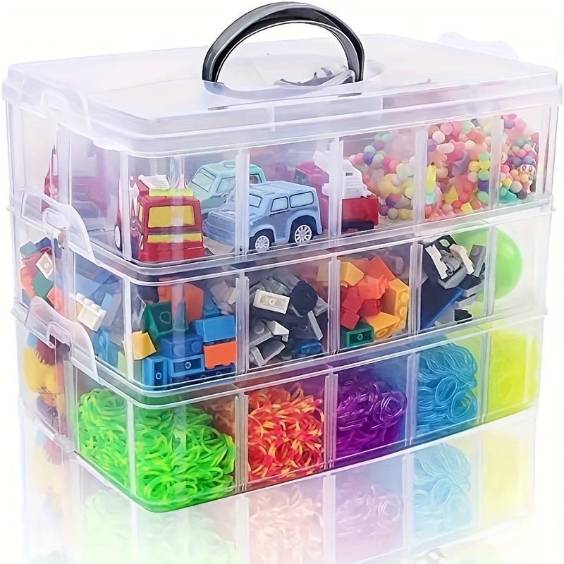 3 Tier Stackable Storage Container Box Bead Organizers for Craft Storage