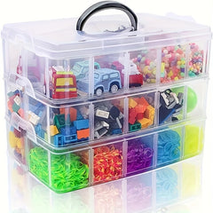 3 Tier Stackable Storage Container Box Bead Organizers for Craft Storage