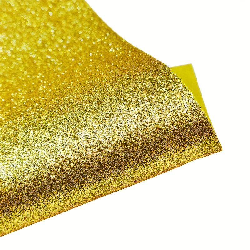 1pc Sparkly Glitter Leather Sheets Faux Fabric Canvas DIY Craft Projects