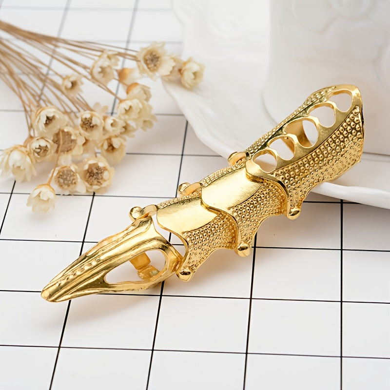 Y2K Punk Style Full Finger Claw Ring for Halloween Cosplay