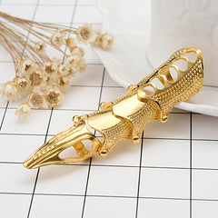 Y2K Punk Style Full Finger Claw Ring for Halloween Cosplay