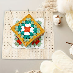 27pcs Wooden Crochet Blocking Board with Pins & Needle Set for Knit