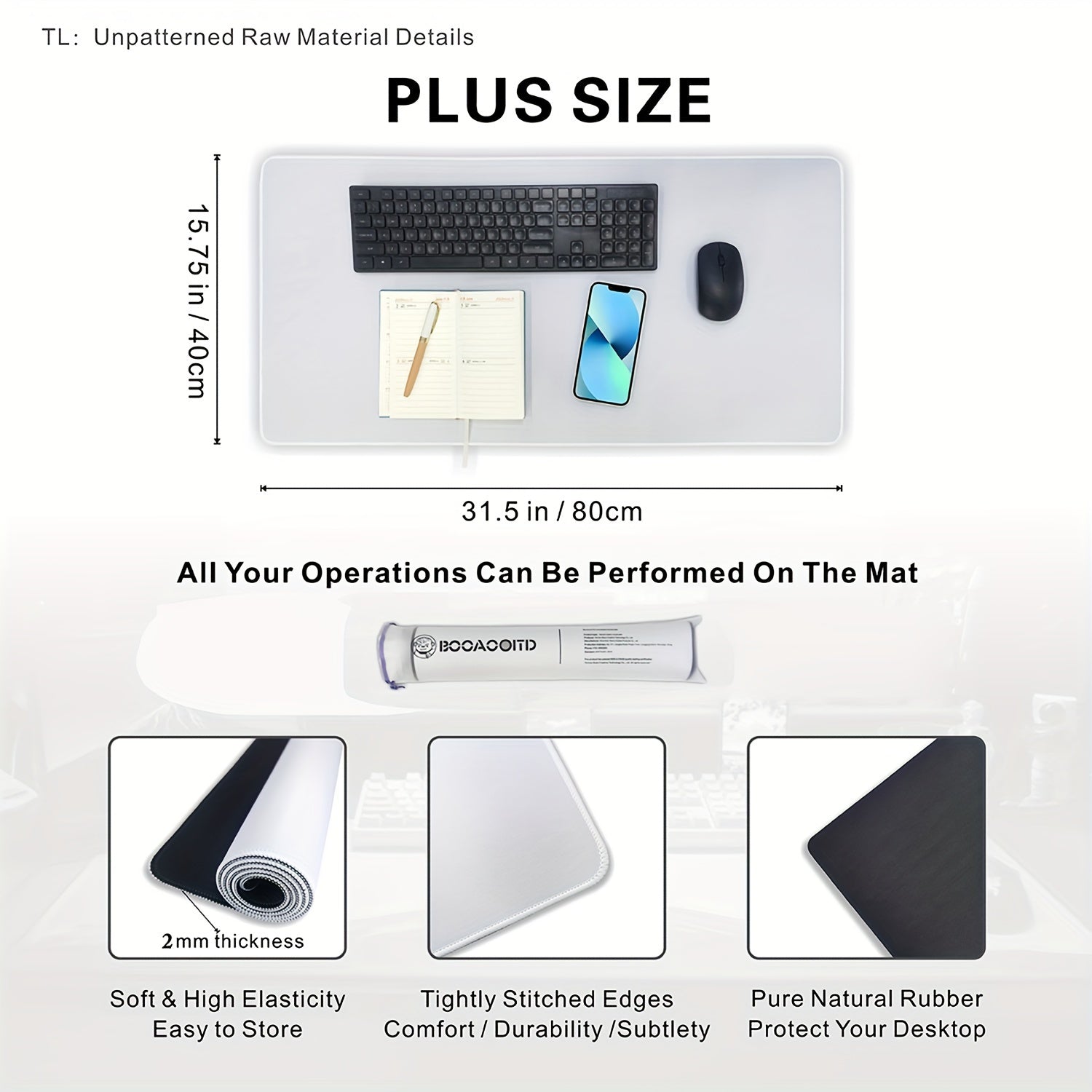 XL Gaming Mouse Pad Extended Desk Mat Non Slip Rubber Base Keyboard Pad