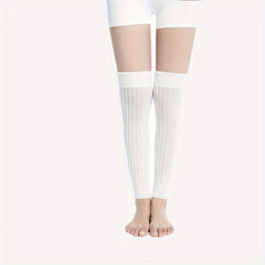 Soft Solid Leg Warmers All match Socks Women's Stockings