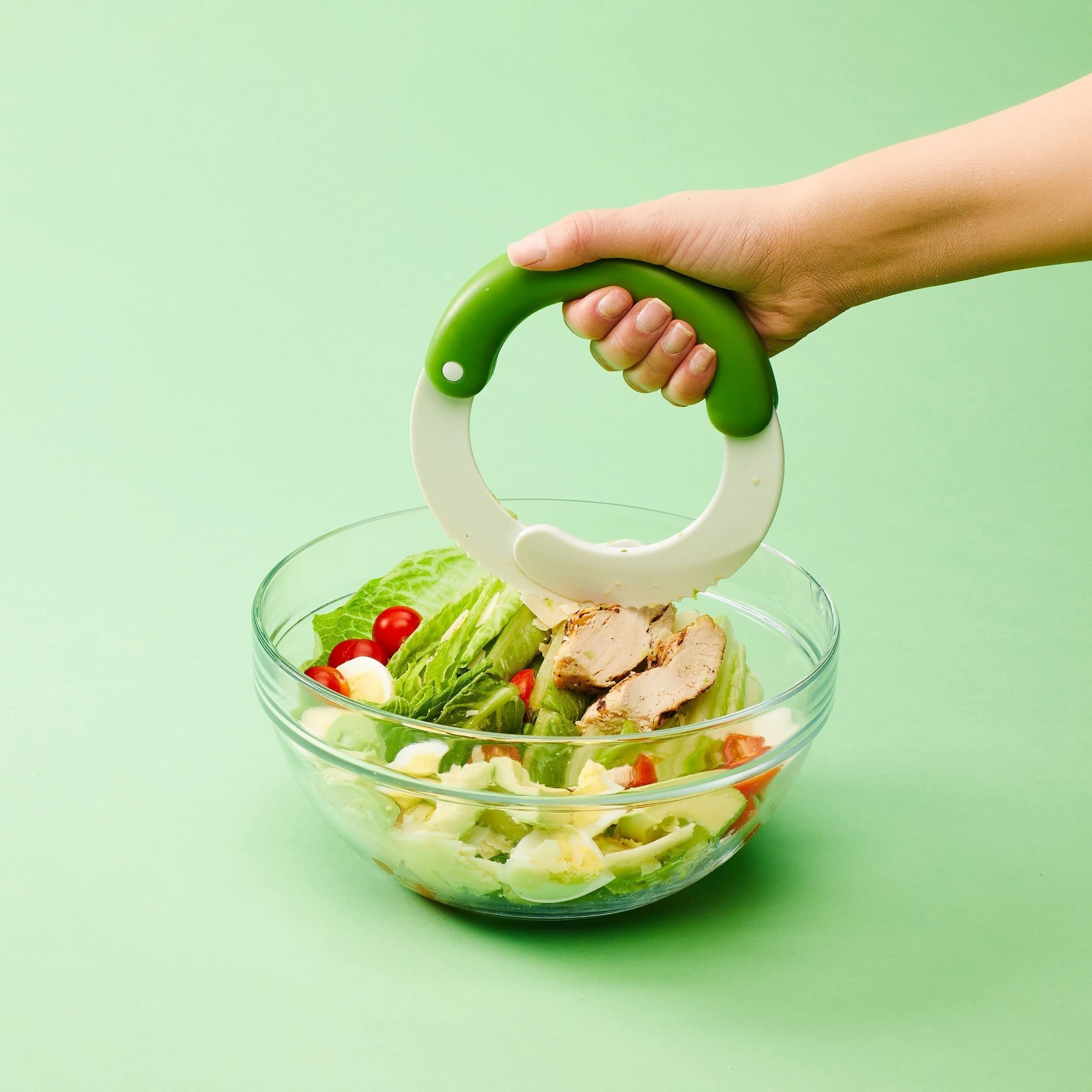 Plastic Salad Chopper - Ideal for Lettuce, Vegetables, and More