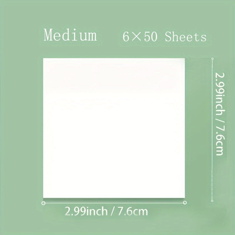 100 Sheets Transparent Sticky Notes for Notebooks Diaries School Office Supplies