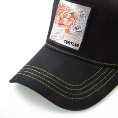 Turtle Embroidered Baseball Cap Adjustable Mesh Trucker Hat Unisex