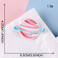 8pcs Universe Planet Patch Sticker Iron On Patches Sew On Embroidered Applique