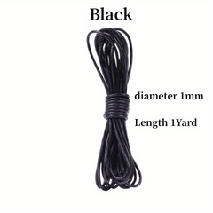 1 Yard Cowhide Round Leather Cords Rope String DIY Jewelry Making Khaki