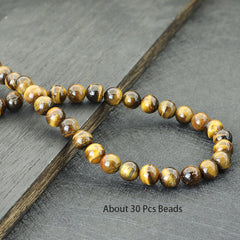 Natural Tiger Eye Stone Beads Smooth Brown for Jewelry Making