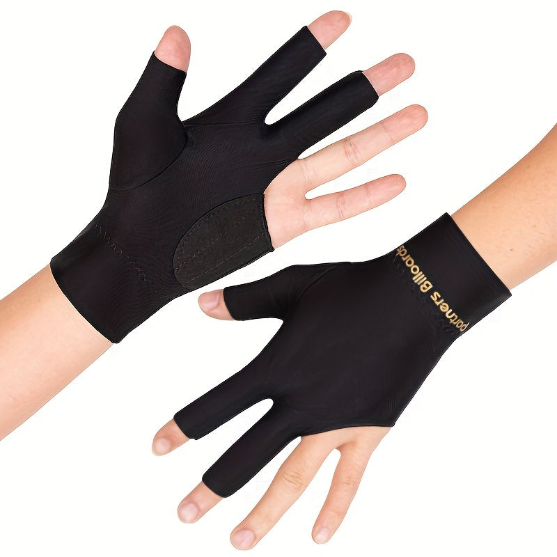 1pc Billiard Three finger Glove Cotton Glove With Non slip Sticker Left Hand
