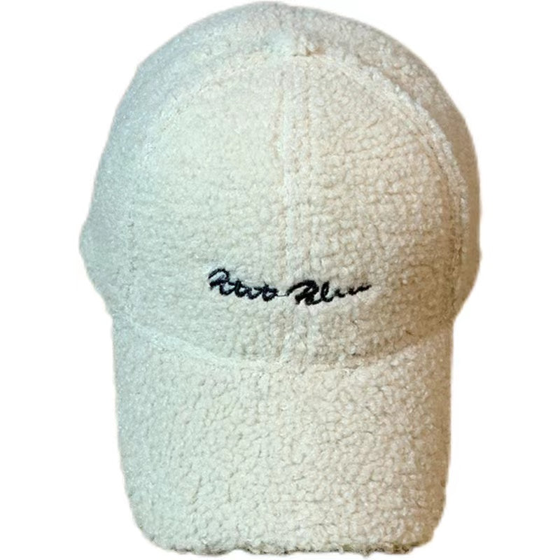 Warm Winter Wool Baseball Cap with Letter Embroidery