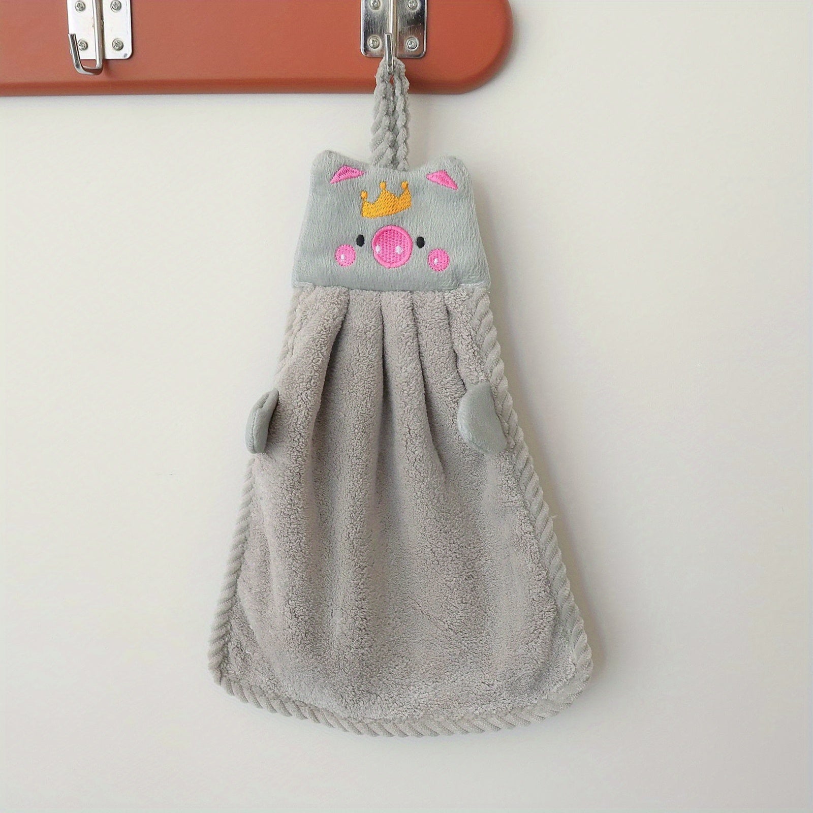 Cartoon Piggy Hand Towel Absorbent Quick Dry Bathroom Bedroom