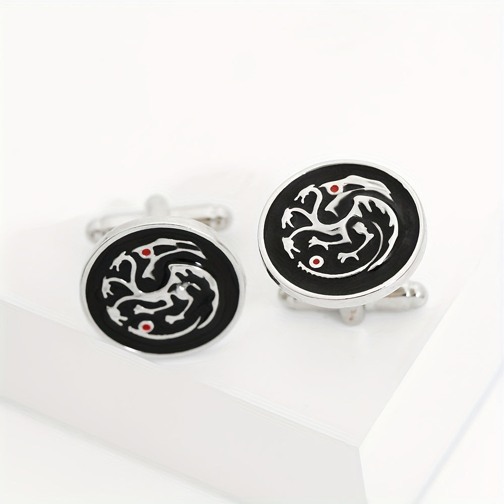 Alloy Dragon Cufflinks French Shirt Wedding Suit Men's Jewelry