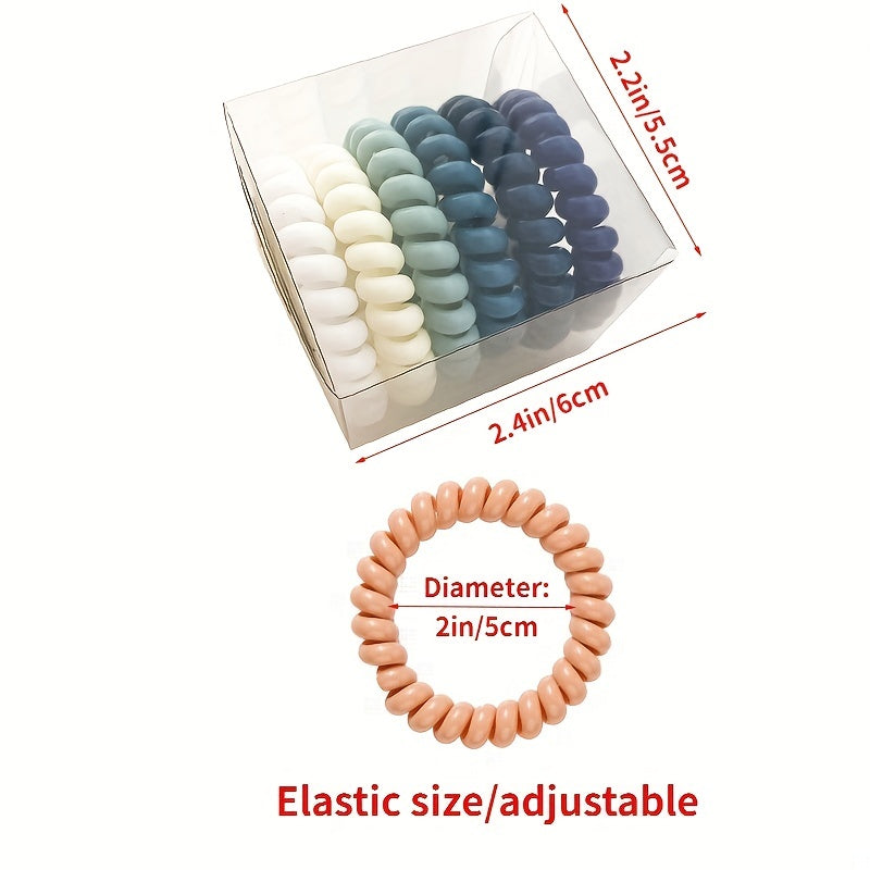6pcs Spiral Hair Tie Hair Tie Hair Tie Rubber Band Head Rope Female