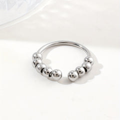 Stainless Steel Rotating Anxiety Relief Ring Adjustable Size