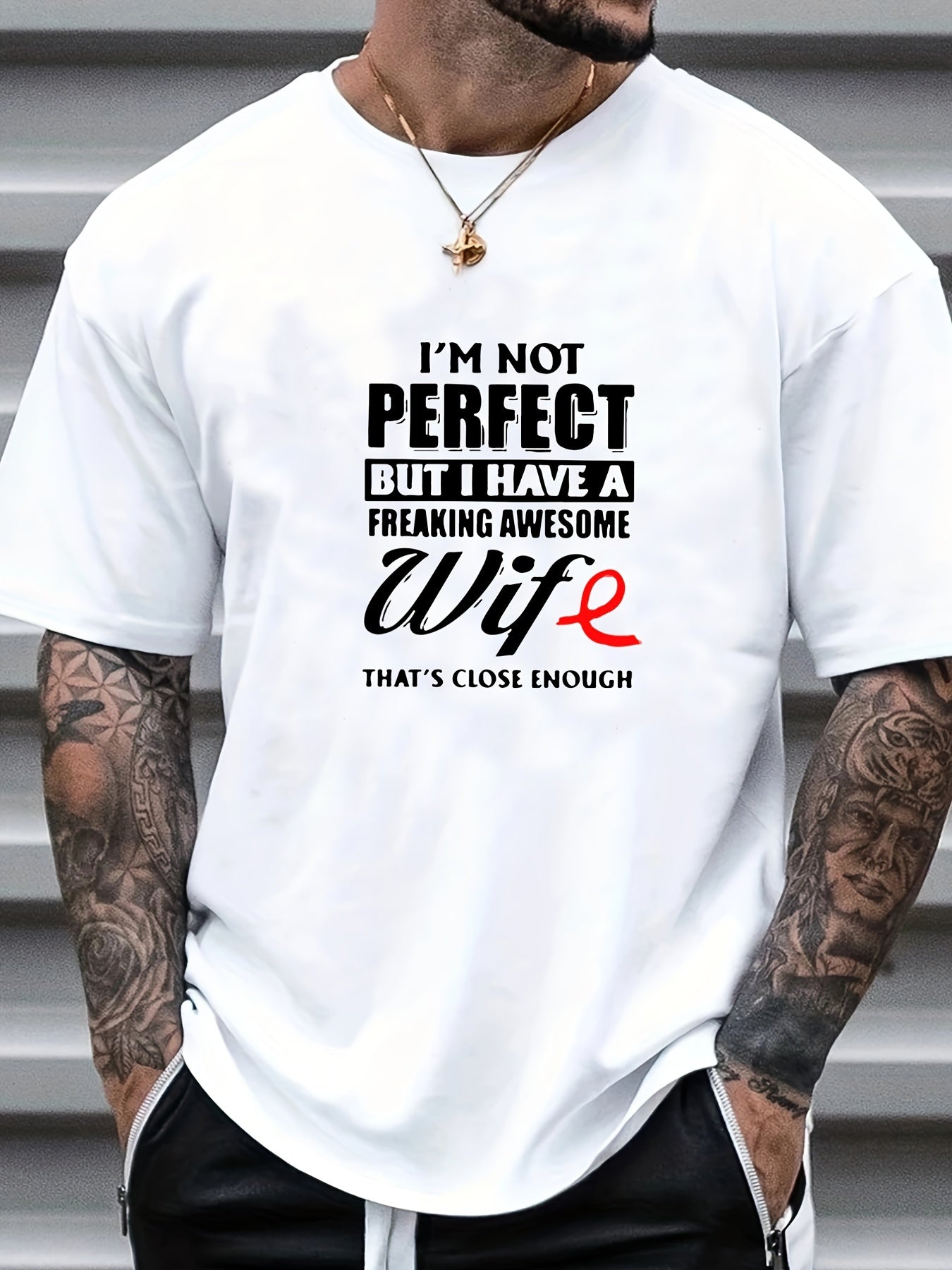 Men's Graphic Crew Neck T shirt, Casual Comfy Tee, Summer Men's Clothing
