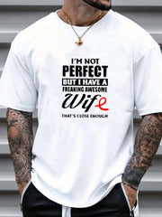 Men's Graphic Crew Neck T shirt, Casual Comfy Tee, Summer Men's Clothing