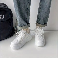 Women's Platform Skate Shoes Round Toe Low Top Trainers