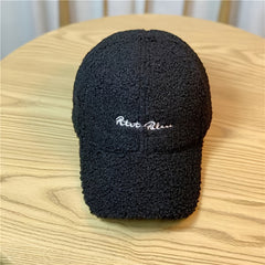 Warm Winter Wool Baseball Cap with Letter Embroidery