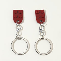 Couple Heart Keychain Set - Boyfriend Girlfriend Matching Gift